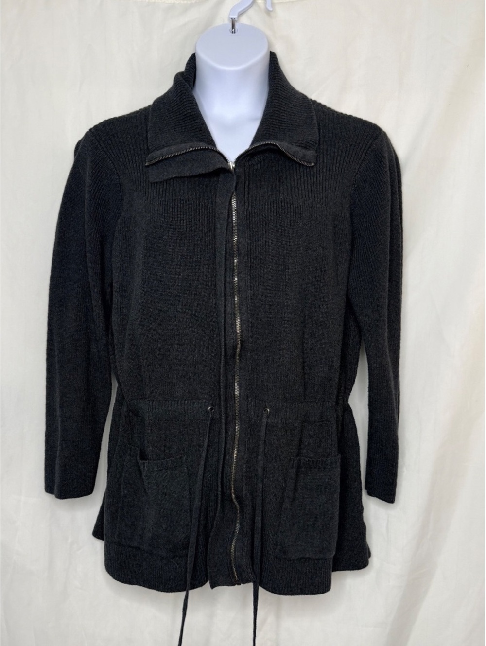 Jones New York Signature Cotton Zip Front Cardigan 3X